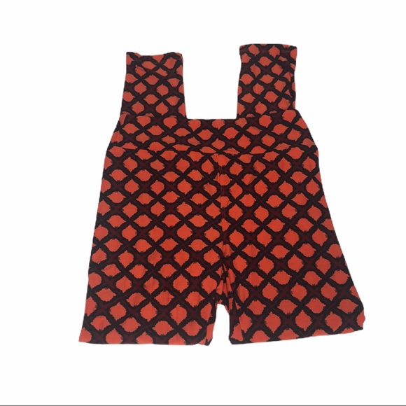 LuLaroe Bundle 2 Pairs Orange Patterned OS Legging - Picture 4 of 9
